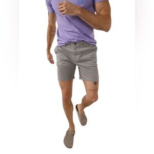 Chubbies The Silver Linings Originals Stretch 7”Short Gray Sz L Elastic Waist